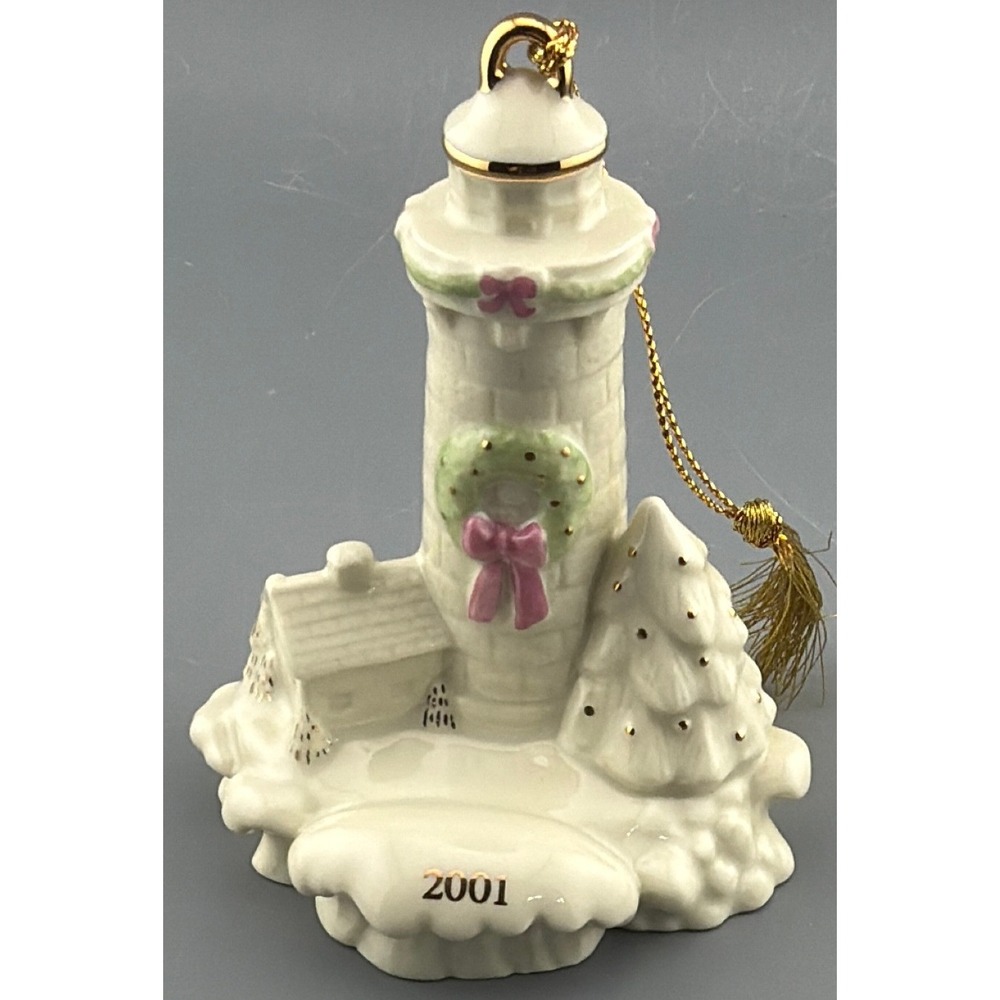 Lenox Seaside Lighthouse Ornament Christmas Limited Edition Porcelain 3.75"